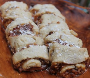 Yummy apricot, honey and pecan rugelach with a hint of lemon
